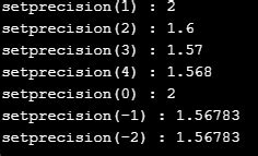 c++ cout fixed precision|How to use setprecision in C++ .